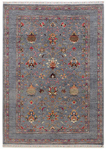 Light Slate Grey Kazak 5' 9 x 8' 2 - SKU 73774