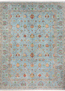 Powder Blue Kazak 9' 9 x 12' 10 - SKU 73873