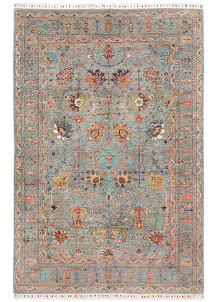 Silver Kazak 5' 6 x 8' 2 - SKU 73877