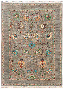 Dark Grey Kazak 4' 11 x 6' 9 - SKU 73921