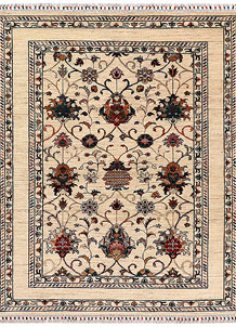 Blanched Almond Kazak 5' 1 x 6' 4 - SKU 73932