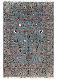 Steel Blue Kazak 6' 9 x 9' 9 - SKU 73947