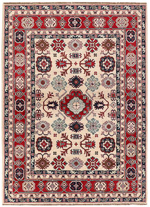 Antique White Kazak 4' 11 x 6' 6 - SKU 73953