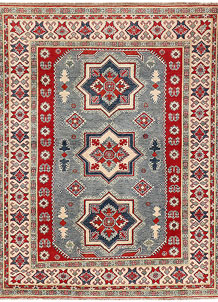 Light Slate Grey Kazak 5' 1 x 6' 6 - SKU 73956