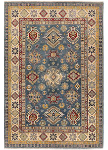 Light Slate Grey Kazak 6' 6 x 9' 9 - SKU 73971