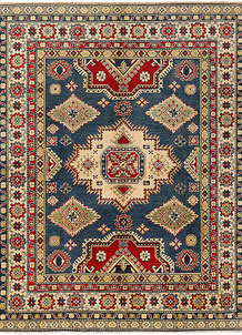 Steel Blue Kazak 6' 6 x 8' 2 - SKU 73973