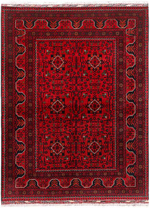 Firebrick Khal Mohammadi 4' 11 x 6' 5 - SKU 74004
