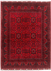 Firebrick Khal Mohammadi 4' 11 x 6' 7 - SKU 74007