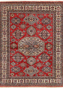 Firebrick Kazak 4' 9 x 6' 3 - SKU 74035