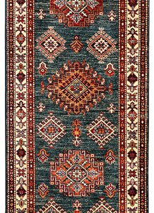 Dark Slate Grey Kazak 2' 7 x 8' 3 - SKU 74037