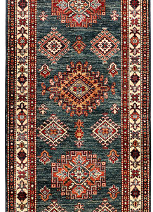 Dark Slate Grey Kazak 2' 8 x 8' 3 - SKU 74038